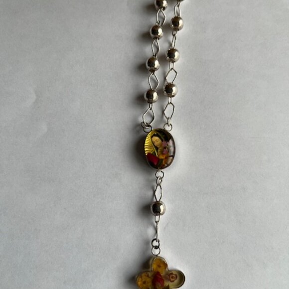 Mexican sterling silver bracelet with religious pendants. - Picture 2 of 3